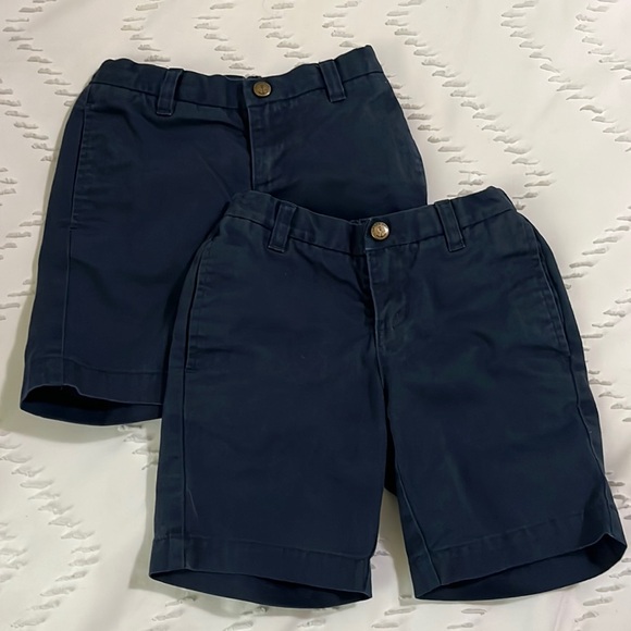 🩳 Bundle! Lands’ End Navy Blue Girls Active Chino Shorts Size 6 - Picture 1 of 8